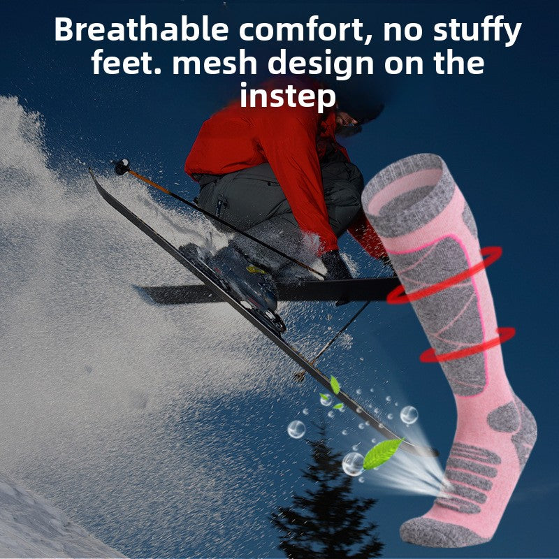 Thick ski socks for long-sleeved sports