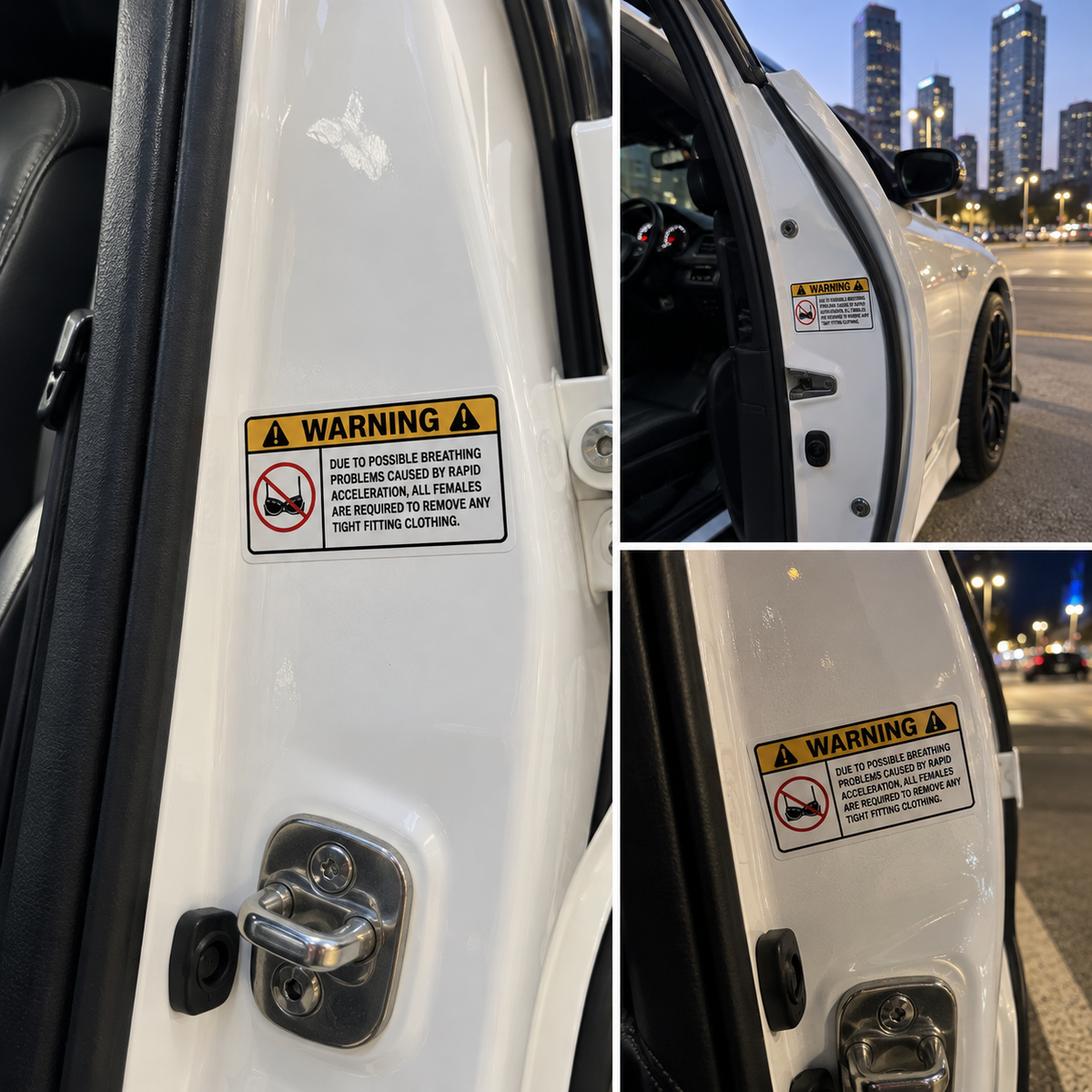 Warning Door Sticker